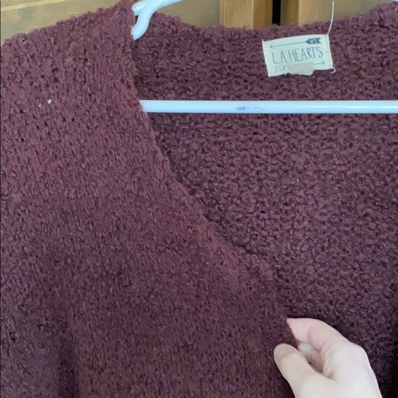 Long PacSun Maroon Cardigan - Picture 3 of 4